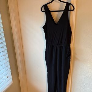 LOFT Black Sleeveless Jumpsuit